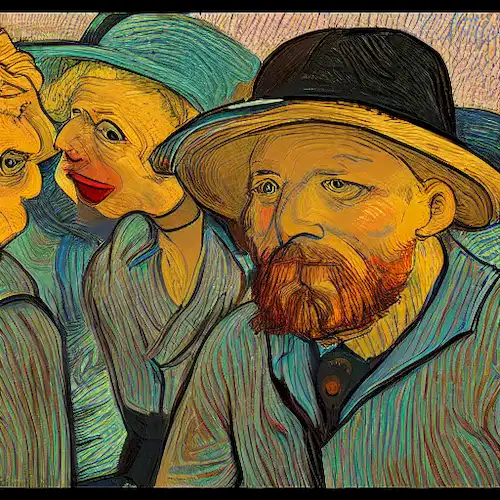 La imagen debe representar a personas de diversos orígenes que participen en la comunicación abierta y la interacción empática para fomentar la comprensión y el respeto mutuos.