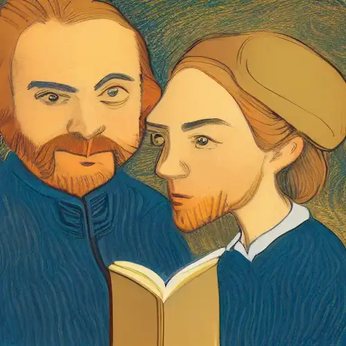 La imagen debe representar a dos personas involucradas en una conversación significativa